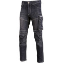 Spodnie jeansowe czarne stretch ze wzmocn., "2xl", ce, lahti