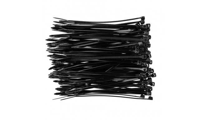 Kinnitusrihmad 2,5 x 100 mm, 100 tk, mustad