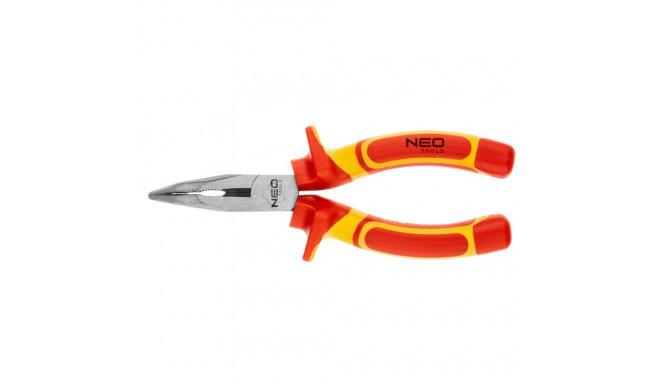 Szczypce wydłużone wygięte 160 mm 1000V , CrV, polerowane