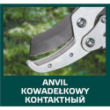 Sekator do gałęzi kowadełkowy teleskopowy 670 mm, średnica cięcia 45 mm, uchwyty aluminiowe