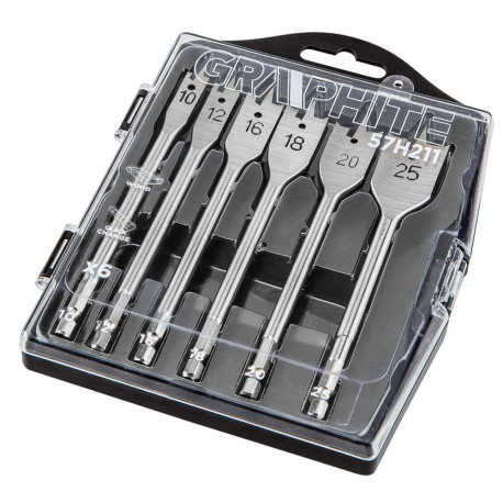 lapikud puidupuurid 10,12,16,18,20,25mm komplekt 6 tk