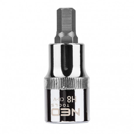Końcówka sześciokątna na nasadce 1/2", H8 x 55 mm