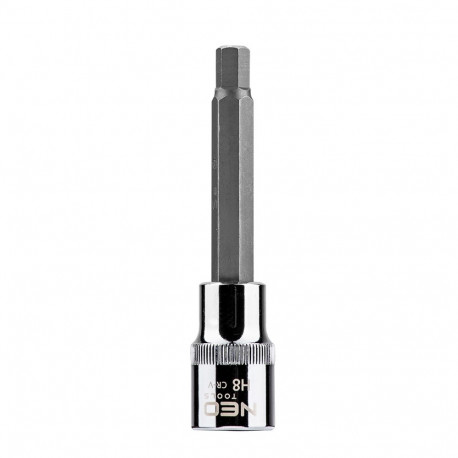 Końcówka sześciokątna na nasadce 1/2", H8 x 100 mm