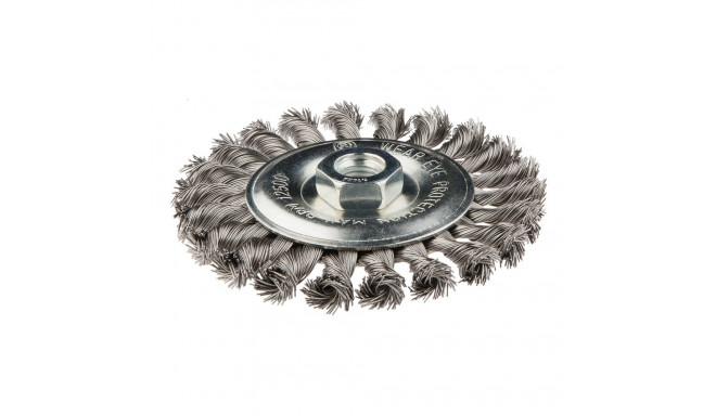 Szczotka druciana tarvik 125 mm x M14, INOX