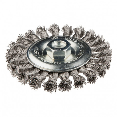 Szczotka druciana ketashari 115 mm x M14, INOX