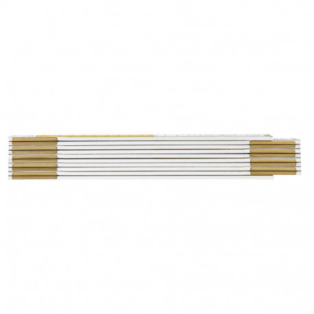 kokkupandav puidust mõõdulint 2 m, valge-kollane