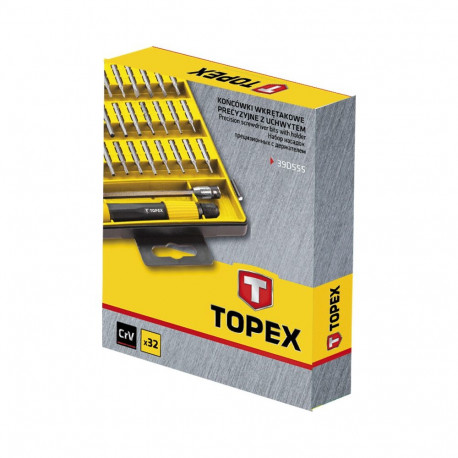 Täpsed kruvikeeraja otsikud hoidikuga, komplekt 32 tk