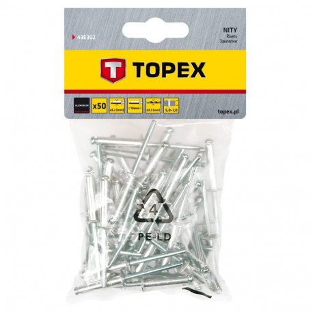 Nity aluminiowe 3.2 x 10 mm, 50 szt. (5 tk.)