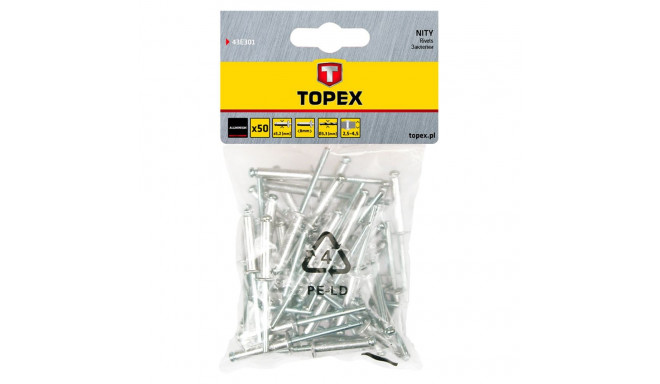 Nity aluminiowe 3.2 x 8 mm, 50 szt. (5 tk.)