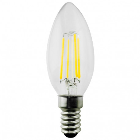 Maclean filament LED E14 4W 230V soe valge 3000K 400lm retro edison dekoratiivne küünal C35 MCE285