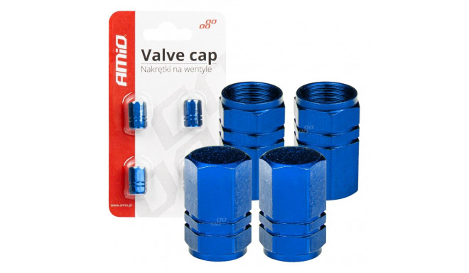 alumiiniumist ventiilikorgid sinine 4 tk amio-02239