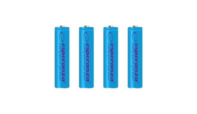 EZA102B Esperanza akumulatorki ni-mh aaa 1000mah 4szt. niebieskie