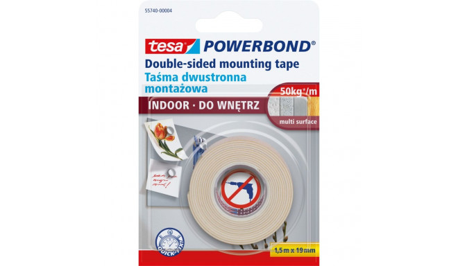 Taśma montaż.powerbond do wnętrz 1,5m:19mm (