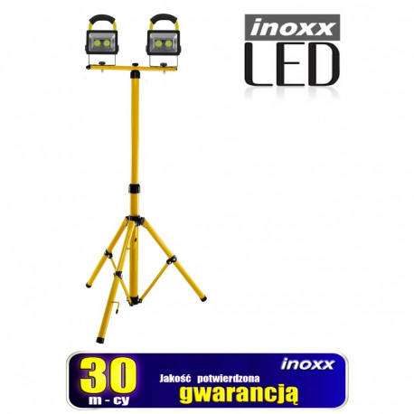 Naświetlacz przenośny led 30w 2x + statyw teleskopowy 160cm
