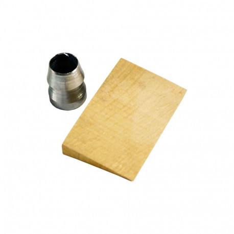 Klin puidust, laius=40mm varraste jaoks + metallist rõngas, läbimõõt=13mm