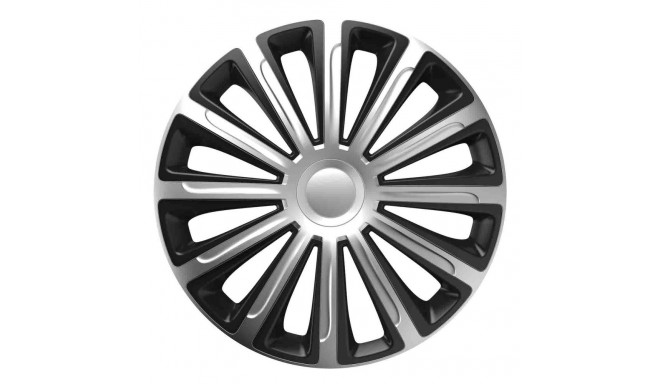 Autokilp must-hõbedane trend silver&black 15"