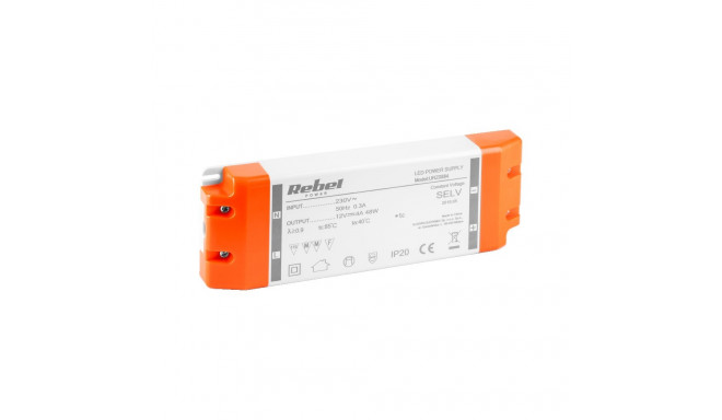 Toiteplokk REBEL LED valgusnööridele 12V 4A (YSL60-1204000) 48Watt max.