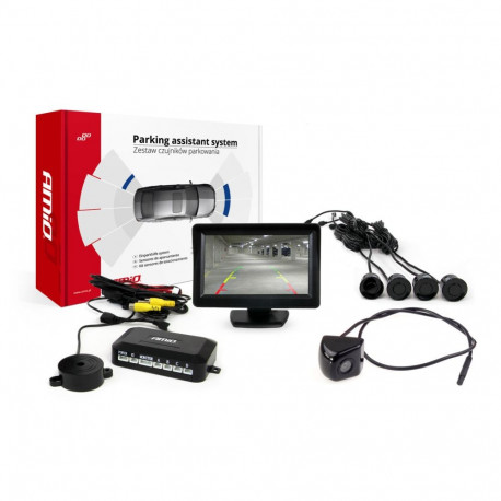 Parkimisandurite komplekt tft01 4,3" kaameraga hd-310 4 andurit mustad