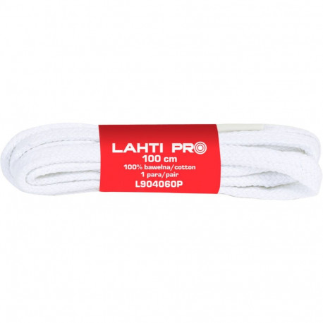 Lamedad 100% puuvillased valged kingapaelad, 10 paari, 100 cm, lahti