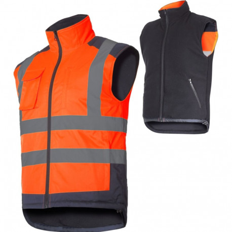 Kamizelka ostrzegawcza dwustronna, pomar., "2xl", ce, lahti