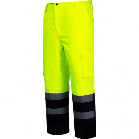 Soojustatud hoiatuspüksid, kollased, "3XL", CE
