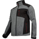 Kurtka sweter wstawki soft., szaro-czarna, "2xl", ce, lahti