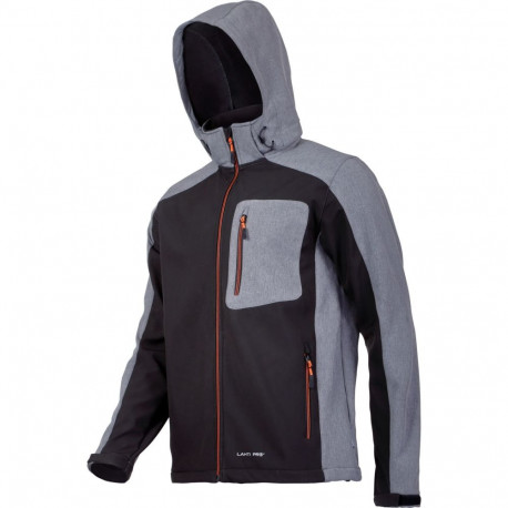 Kurtka softshell z kapt. czar.-szar.-pom., "s", ce, lahti