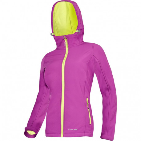 Naiste lilla-roheline softshell kapuutsiga jope, XL