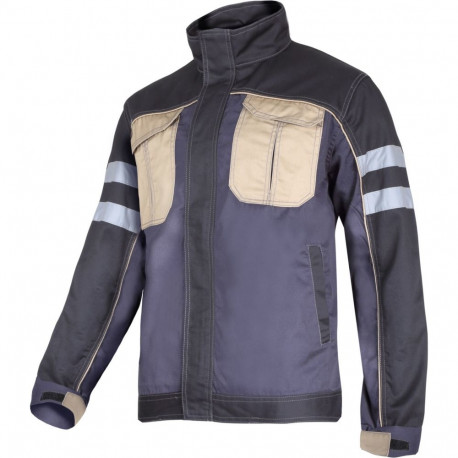 Bluza szar-czar-beż z pasami odblask., "xl", ce, lahti