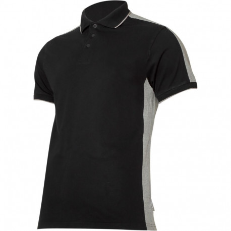 Koszulka polo 190g/m2, czarno-szara, "s", ce, lahti