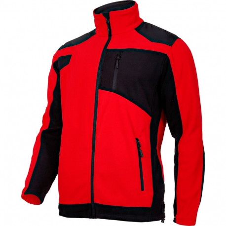 fliisjakk tugevdusega punane-must, "2xl", ce, lahti