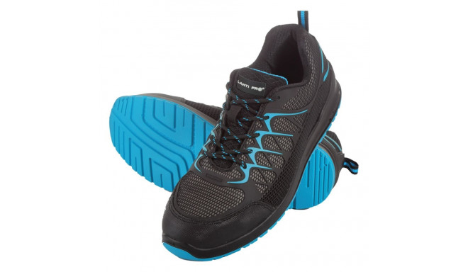 Półbuty kpu/dzian. czar.-nieb., s1p src, "44", ce, lahti