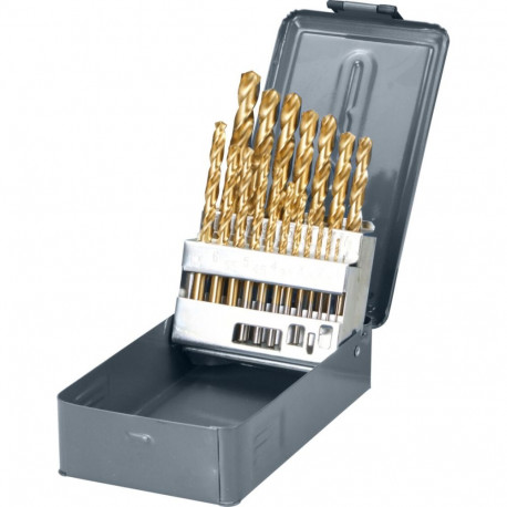 Wiertła do metalu hss tin din338 szlif.szt.19(1-10mm)proline