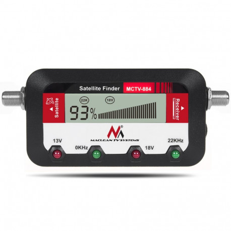 Miernik satelitarny Maclean, digitaalne ekraan, kaabel 25cm F-F, MCTV-884