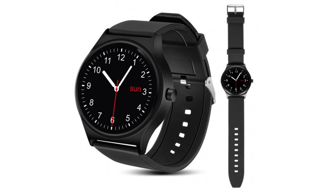 Smartwatch inteligentny zegarek RS100 NanoRS bluetooth krokomierz monitor snu pomiar tętna czarny
