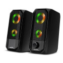 Głośniki komputerowe bluetooth 4.2, 3.5mm mini jack, USB 5v Audiocore AC845 czarne moc 10W - sterowa
