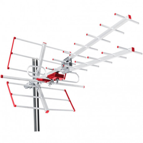 Antena TV DVB-T/T2 HEVC Maclean, aktywna, zewnętrzna combo, filtr Lte, UHF/VHF max 100dBV, MCTV-855A