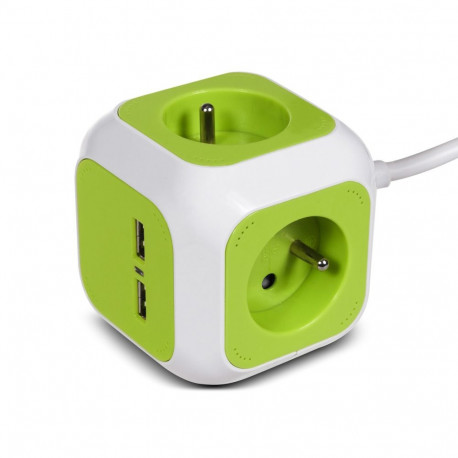 MagicCube poczwórne pistikupesa GreenBlue, 2 USB-sisendit, 1,4 m, GB118