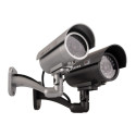 Atrapa kamery tubowej, diody IR LED, srebrna, IR9000S