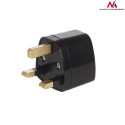 Adapter gniazdo EU na wtyk UK Maclean, czarny, MCE154