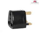 Adapter gniazdo EU na wtyk UK Maclean, czarny, MCE154