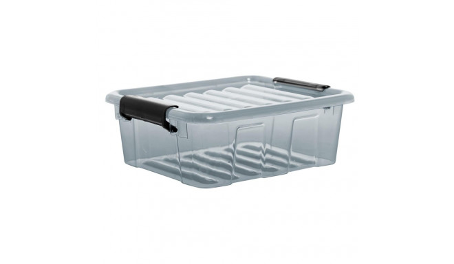 Kaanega konteiner Plast Team Home Box 1,6L läbipaistev hall