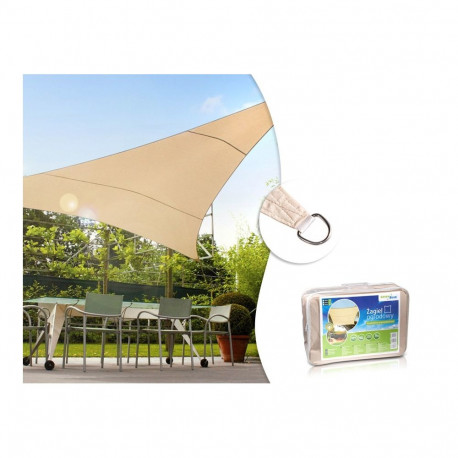 Żagiel ogrodowy zacieniacz UV GreenBlue, polüester, 3,6m kolmnurk, kreemjas, hüdrofoobne pind, GB500