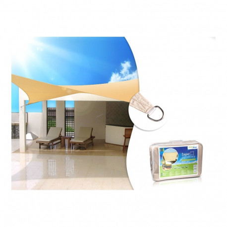 Żagiel ogrodowy zacieniacz UV GreenBlue, polüester, 4m ruut, kreemjas, hüdrofoobne pind, GB504