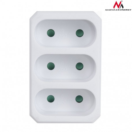 Maclean potrójne lame universaalne pistikupesa 16A max. 3680W MCE212