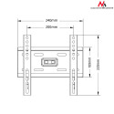 Uchwyt do telewizora Maclean, max vesa 200x200, 13-42", do 35kg, czarny, MC-777