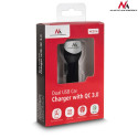 Ładowarka samochodowa max4,8A 2xUSB Maclean Energy MCE157 Qualcomm Quick Charge QC 3.0 plus kabel 1.