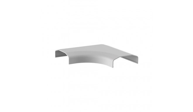 Listwa maskująca Maclean, kaablite jaoks, nurgeline, plastist süsteemne, W 127x127x21,5 mm, MC-697