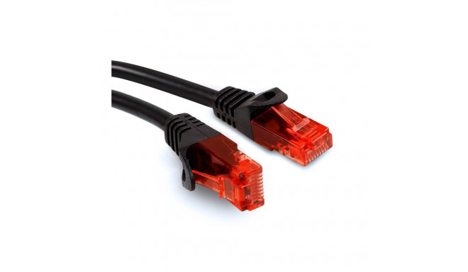 Przewód, kabel, patchcord, UTP Maclean, wtyk-wtyk, Cat6, 1m, czarny, MCTV-740