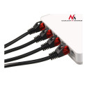 Przewód, kabel, patchcord, UTP Maclean, wtyk-wtyk, Cat6, 1m, czarny, MCTV-740